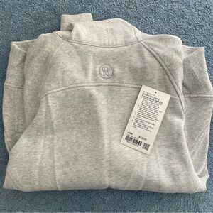 Scuba Oversized Funnel Neck Half Zip Grey